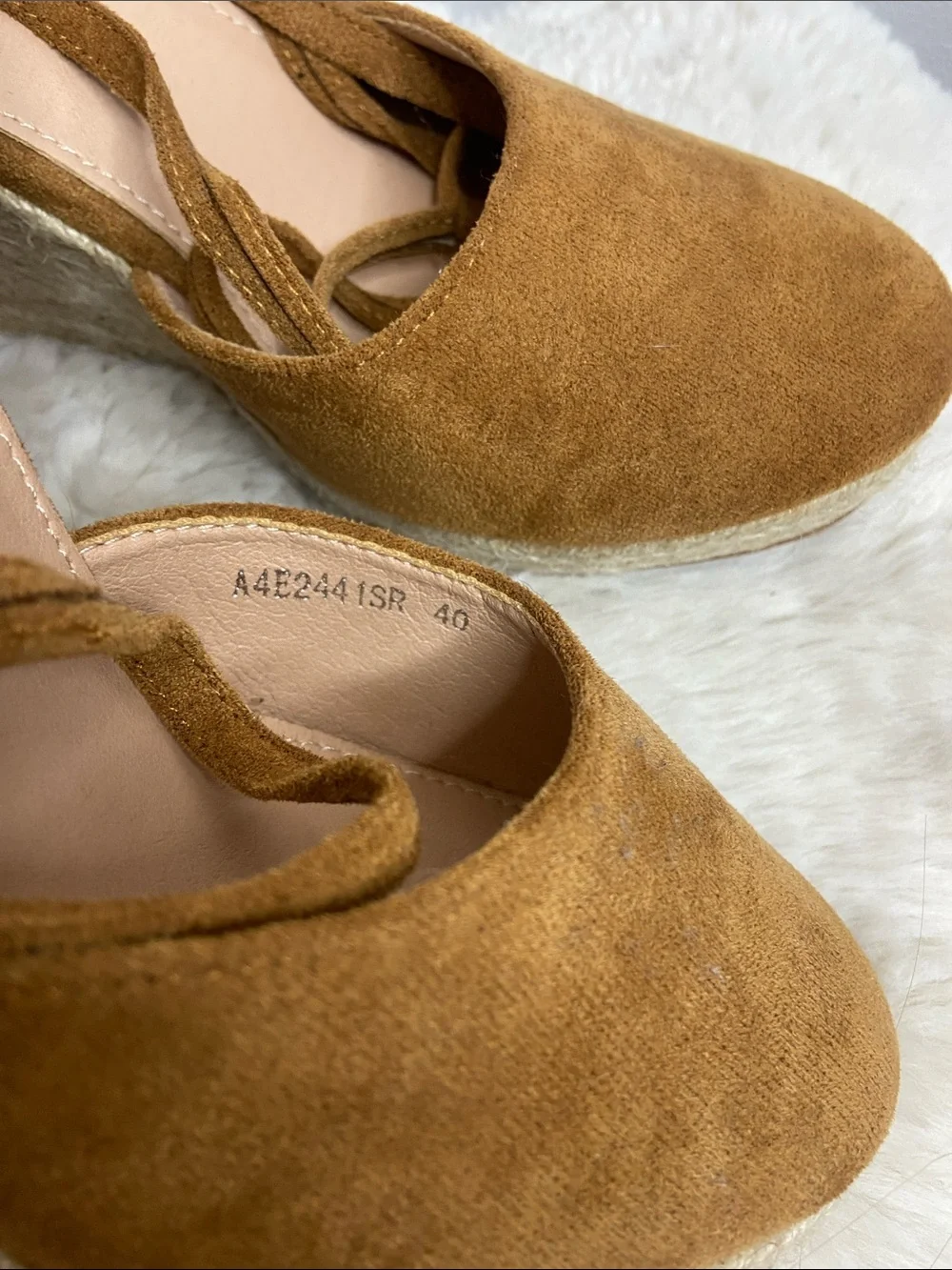 Women’s Tan Espadrille Wedge Slingback